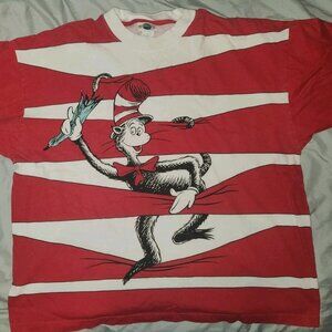 Universal Studios Dr. Seuss The Cat in the Hat double-sided T Shirt XXL VTG 90s